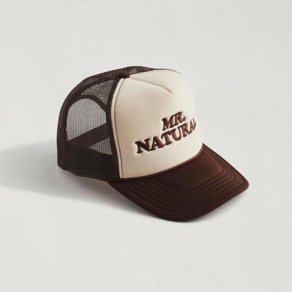 Urban outfitters cream and brown men’s hat